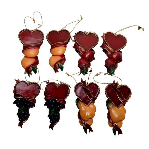 🎄 Fruit of the Spirit Ornaments 🍎🍐Set Christian Holiday Decor🍑🍇 - Picture 3 of 11